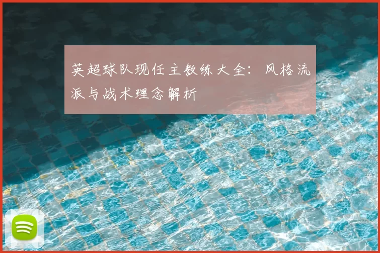 英超球队现任主教练大全：风格流派与战术理念解析